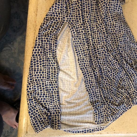 Calvin Klein Jeans co. Cinch waist maxi dress size medium blue white black COMFY - Picture 11 of 11